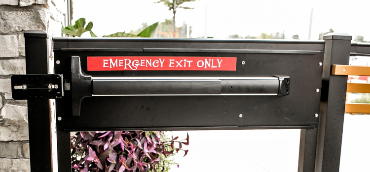 emergency push bar installation in Walnut Creek