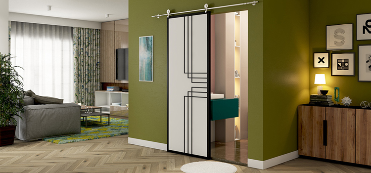 sliding bathroom door installation in Walnut Creek
